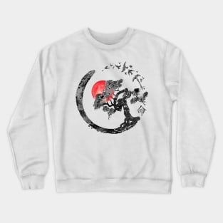 Enso circle and Bonsai tree Crewneck Sweatshirt